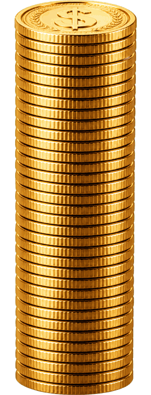 Torre de monedas proyectada al iniciar a los 25 años